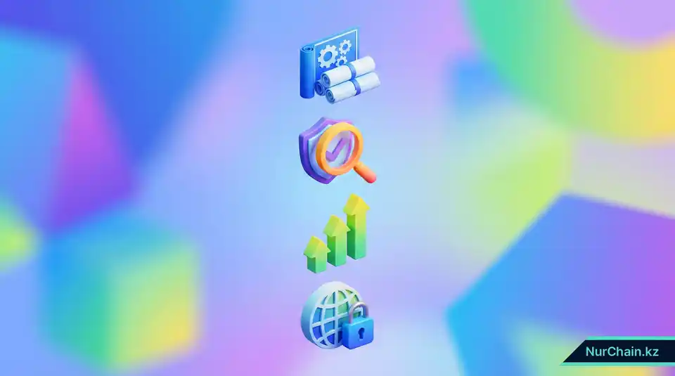 3D-инфографика, демонстрирующая основные критерии выбора платформы NFT-дипломов для высшего образования.