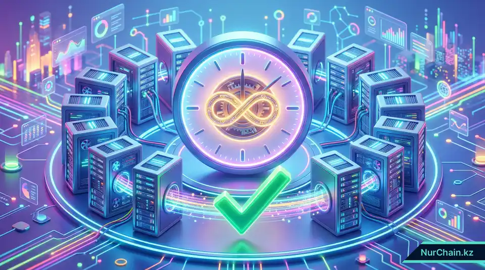 3D-изображение высокой надежности инфраструктуры и круглосуточной доступности для проверки цифровых документов.