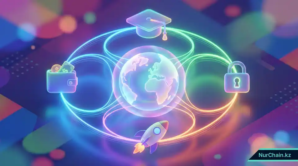 Глобальная 3D-экосистема цифровых документов с изображением глобуса, академической шапочки и иконок безопасности, резюмирующая готовность образования к будущему.