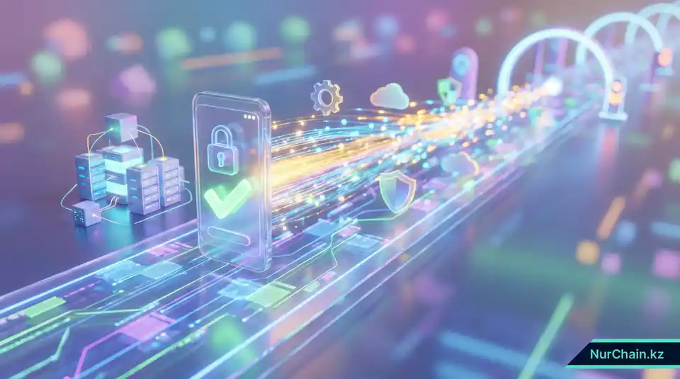 3D-визуализация цифровой магистрали и услуг электронного правительства, представляющая стремительную цифровизацию страны.