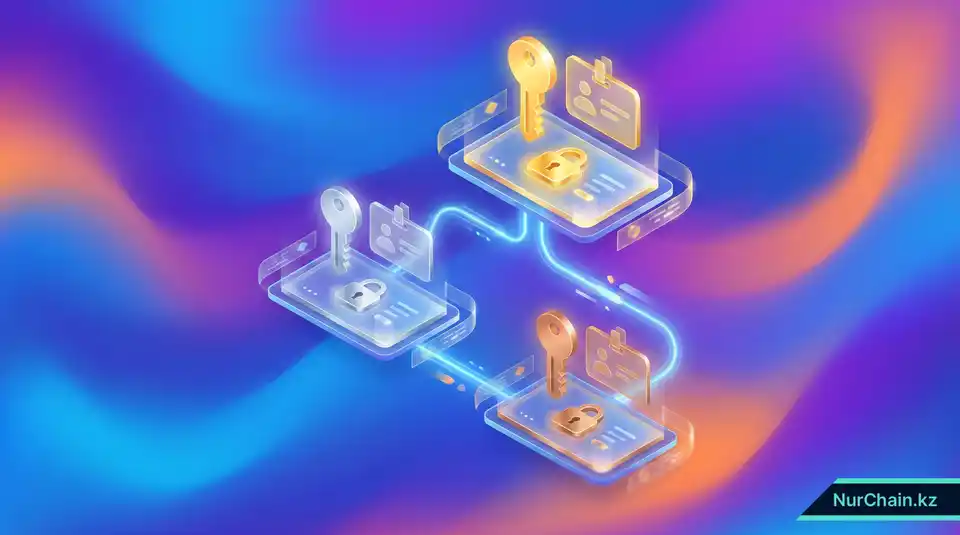 3D-иерархическая схема, представляющая различные роли доступа и права пользователей для выпуска университетских NFT.