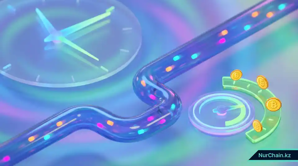 3D-визуализация потоков транзакций и оптимизации комиссий за газ с помощью конвейера и датчика стоимости.