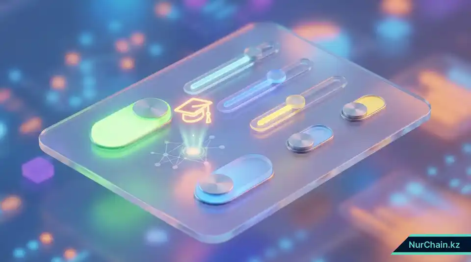 3D-панель управления с ползунками и переключателями для настройки того, кому разрешено просматривать цифровой документ.