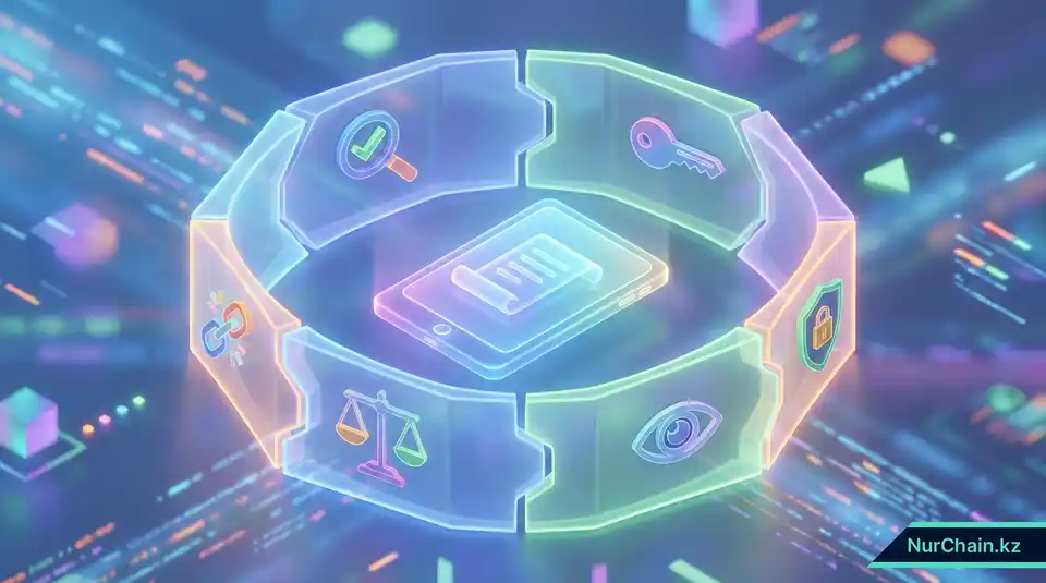 Инфографика, обобщающая основы цифровой безопасности для NFT-дипломов, включая верификацию, защиту кошелька и бдительность.