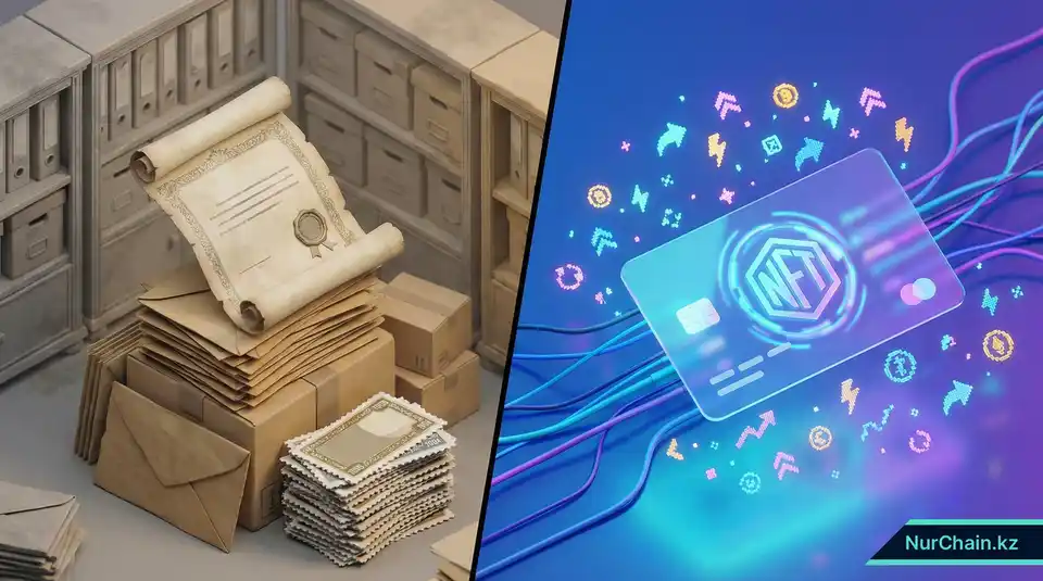 Сравнение затрат на физические бумажные дипломы и высокоэффективные цифровые NFT документы.