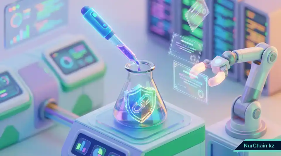 3D-инфографика грантов фонда науки и программно-целевого финансирования для предотвращения академического мошенничества и исследований в области блокчейна.